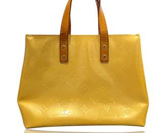LOUIS VUITTON YELLOW MONOGRAM LEATHER AUTHENTIC HANGBAG PURSE
