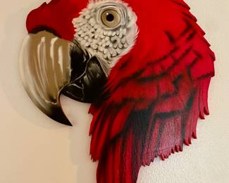 Large Wood Panel Parrot
