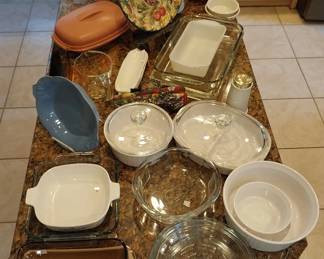 Pyrex, corning, cookware
