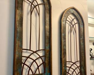 50” x 20” wood architectural pieces. 