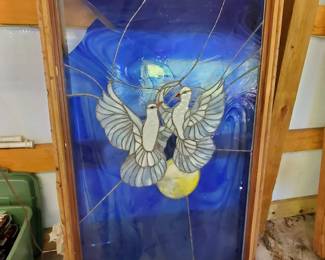 Stained glass with some issues, 4ft10in x 3ft