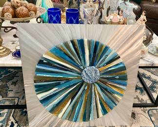 Cathy M. Shepherd Art Glass wall hanging, 30” x 30”. 