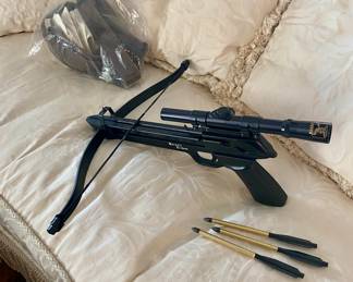 Mini Barnett Trident Crossbow with scope and accessories 