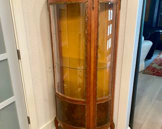 Antique Hand painted French Curio cabinet. 5 ft 7” tall x 2 ft 4” wide. 