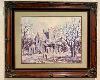 Randy Souders Signed "Country Grocery" Limited Edition framed Art Print  #351