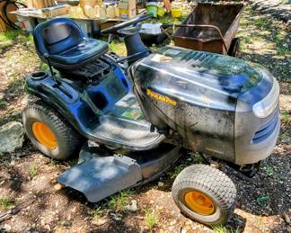 Poulon Pro riding lawn mower in good working condition