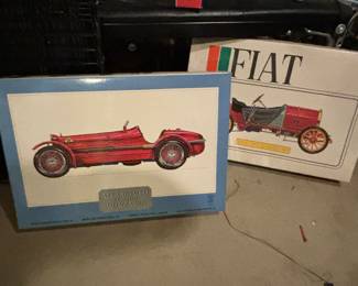 Vintage Pocher Alfa Romeo 8C-2300 Monza and 1966 Tyco Pocher Fiat Grand Prix model kits
