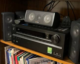 Complete Onkyo stereo receiver system with 7 speakers