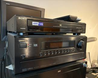 Onkyo receiver, Sony 5 disk cd player