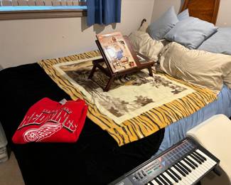 Full size bed, Redwing shirts