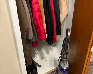 Dyson vacuum, jackets, coats