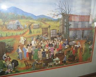 "Country Auction" print by Queena Stovall