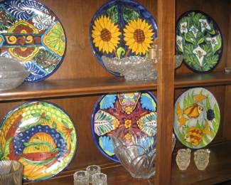 Colorful ceramic dishes