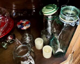 Various jars and candles 