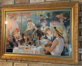 framed Renoir print "luncheon boating party"