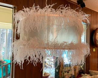 fun feathered universal light/lampshade