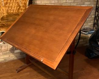 antique wooden drafting/drawing table