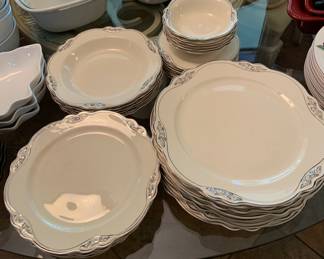 Homer Laughlin mid century china, "Virginia Rose"