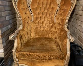 A Throne, large french provincial chair. A showstopper for any room.