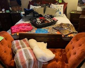 beautiful antique sleigh couch