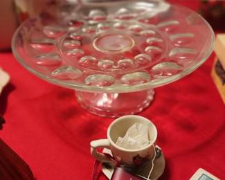 Cake Stand Glass Pedestal