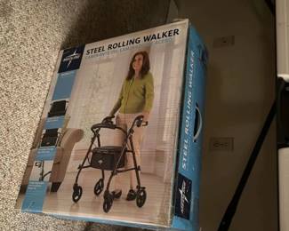 Medline steel rolling walker 