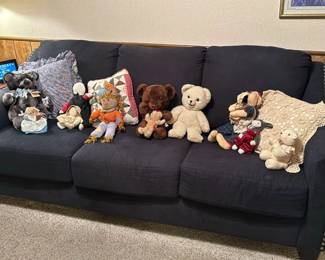 Blue Couch with Rivets