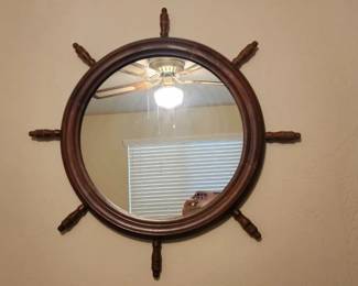 Nautical Ships Wheel Wall Mirror