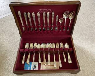 Roger Bros. “First Love” 52 piece silver plate