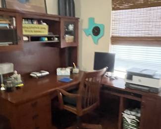 Beautiful solid wood desk and chair 