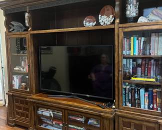 Gorgeous while unit entertainment center piece