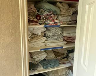 A white assortment of various linens