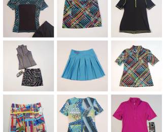 Golf-wear! Skorts, tops, bottoms, sets! Ath leisure and tennis also! Sporty spice last of the collection! 