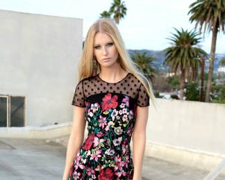 Red Floral Dress editorial