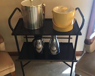 Vintage Barware and Cart