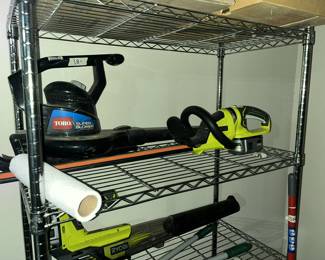 Toro blower and Ryobi rechargeable power equipment