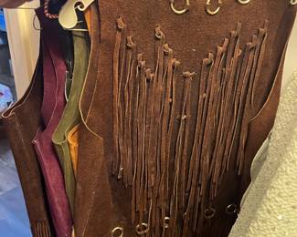 Several great leather vests!