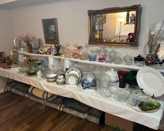 12 feet of WONDERFUL glassware!