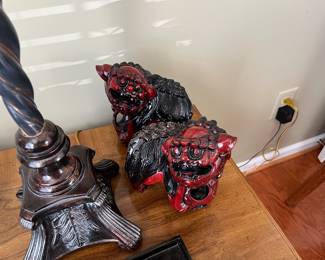 Mid century Chinese foo dogs