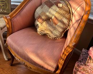 2-Venetian Lacquered and Gilded Armchairs circa 1950’s.