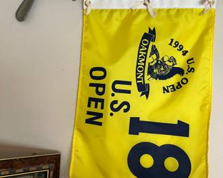 Vintage Iron Golf Club and flag