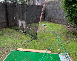 outdoor golfing setup