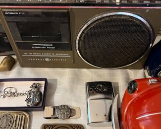 belt buckles and cassette deck/radio
