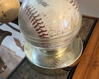 Signed official league baseball