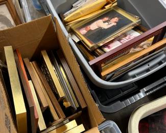 lots of picture frames