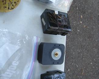 *****All will be in a yellow bin--Priced for all**** Clock Repair Pieces (New) From a Clock repair estate Hermle Clock Movements 131-071, Aug Schatz & Sohne, 5aheh Russian Plane Clock, Electric Clock Motors, Other Parts