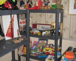 Living Room: Toys-Bill the Cat-Battery Operated Guys-Mighty Mouse (From my Collection-A ton more in the Art Room)-Army Doll-Other Things.