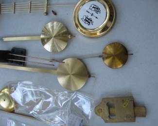 *****All will be in a yellow bin--Priced for all**** Clock Repair Pieces (New) From a Clock repair estate Hermle Clock Movements 131-071, Aug Schatz & Sohne, 5aheh Russian Plane Clock, Electric Clock Motors, Other Parts
