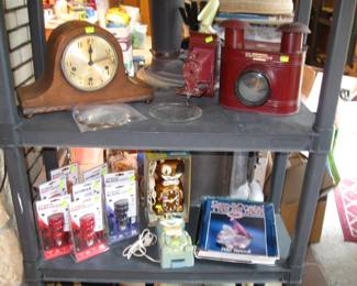 Mantel Clock--Kodak Camera--Magic Lantern--Party Lights--Kit-Kat Clocks (Need Work)