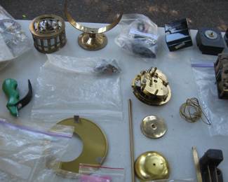 *****All will be in a yellow bin--Priced for all**** Clock Repair Pieces (New) From a Clock repair estate Hermle Clock Movements 131-071, Aug Schatz & Sohne, 5aheh Russian Plane Clock, Electric Clock Motors, Other Parts